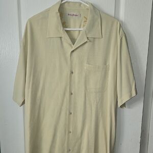 Tommy Bahama Men's Yellow Short Sleeve Shirt